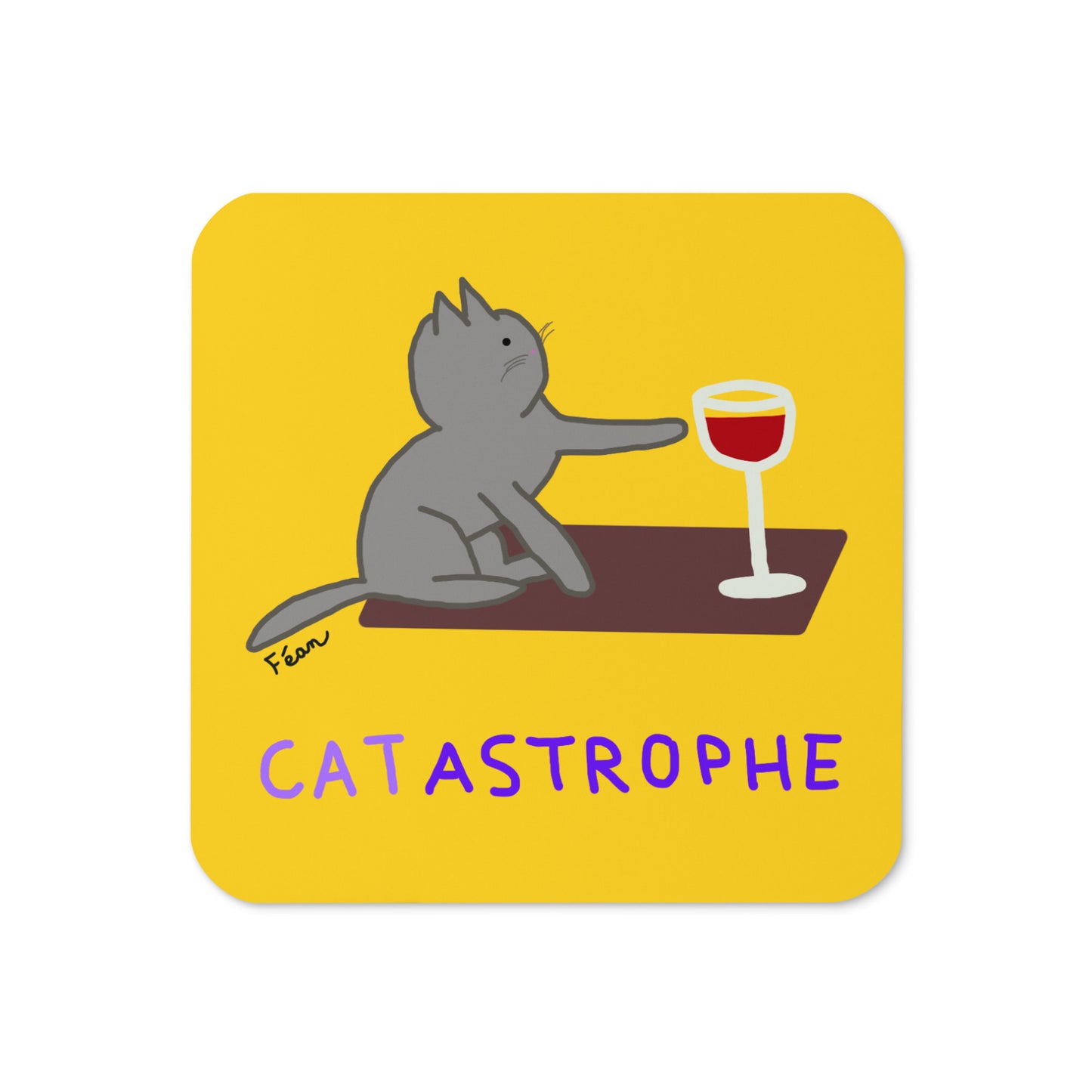 Lot de 2 sous-verres en liège "Catastrophe"