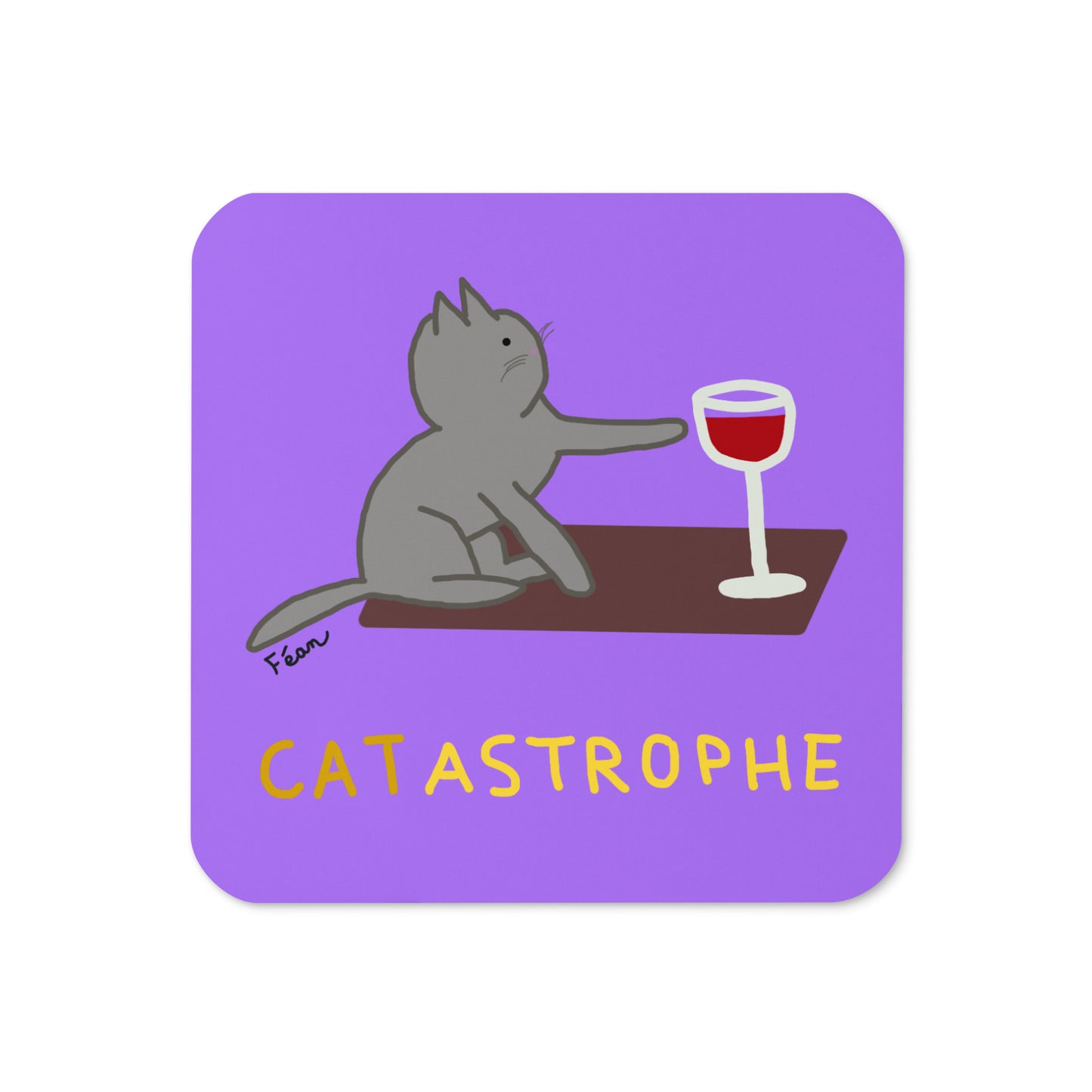 Lot de 2 sous-verres en liège "Catastrophe"