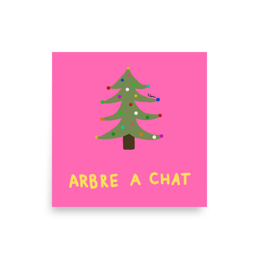 Poster "arbre à chat"