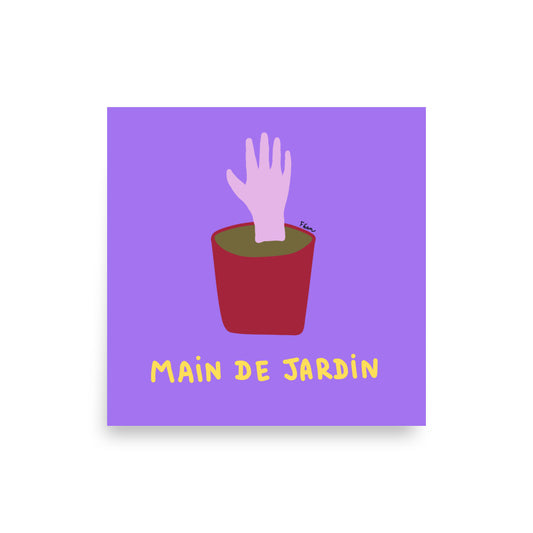 Poster "main de jardin"