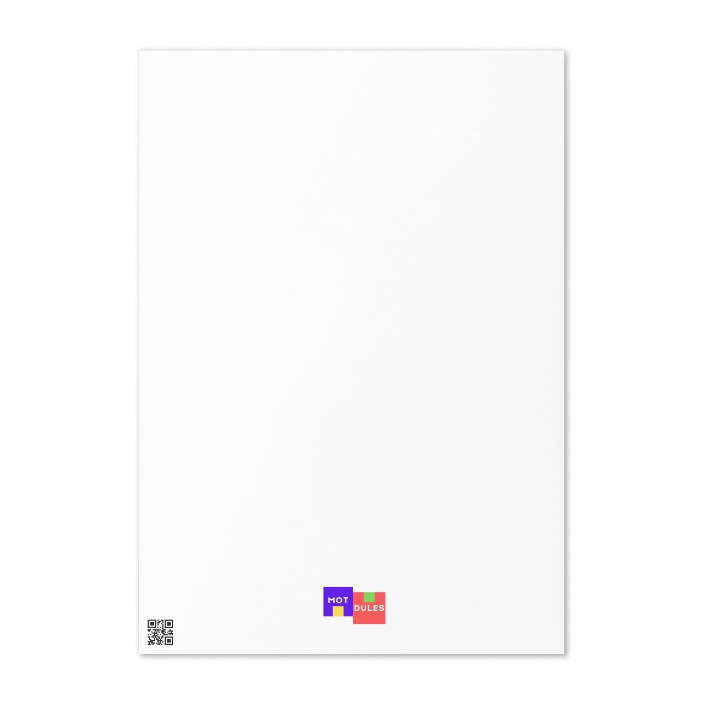 Grande carte de vœux "houpette" avec enveloppe